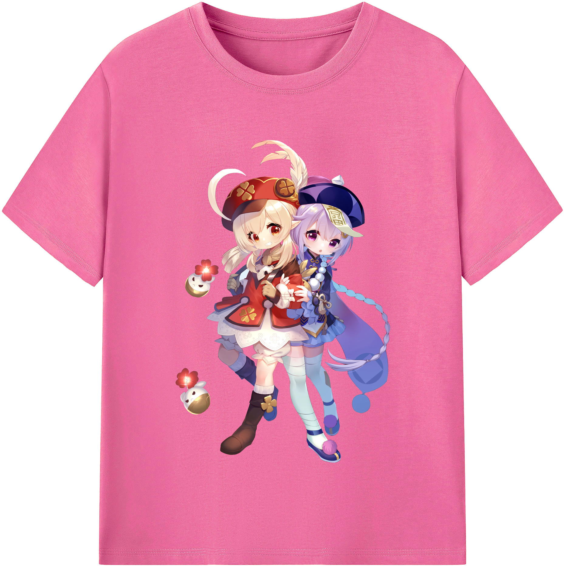 げんし神 七七 なな  genshin Nana レディースカジュアルプリントTシャツ（綿100％）